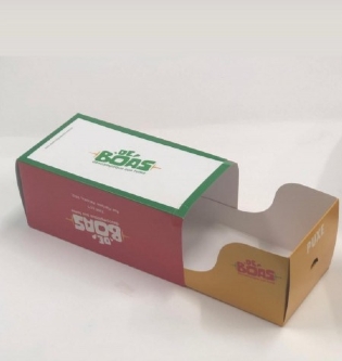 Embalagem Hot Dog Gaveta  c/ Trava (23,5 x 8,4 x 10,2 cm) Personalizada