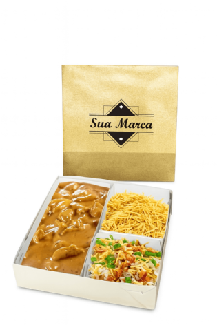 Embalagem para Marmita Executiva Premium (19,3 x 19,3 x 5 cm) Personalizada