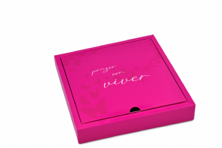 Embalagem c/ Borda Dupla e Tampa (19,5 x 19,5 x 4,8 cm) Personalizada