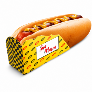 Embalagem p/ Hot Dog (13,5 x 4 x 5,5 cm) Personalizada
