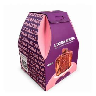 Embalagem para Panetone e Chocotone 500g (15 ,5 x 15,5 x 22,5 cm) Personalizado