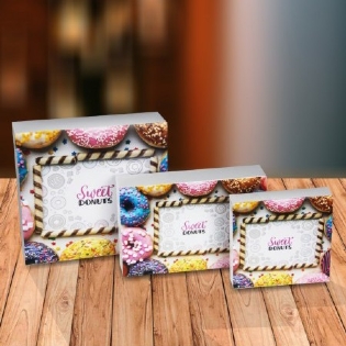 Embalagem para Donuts G (25 x 25 x 5 cm) Personalizada