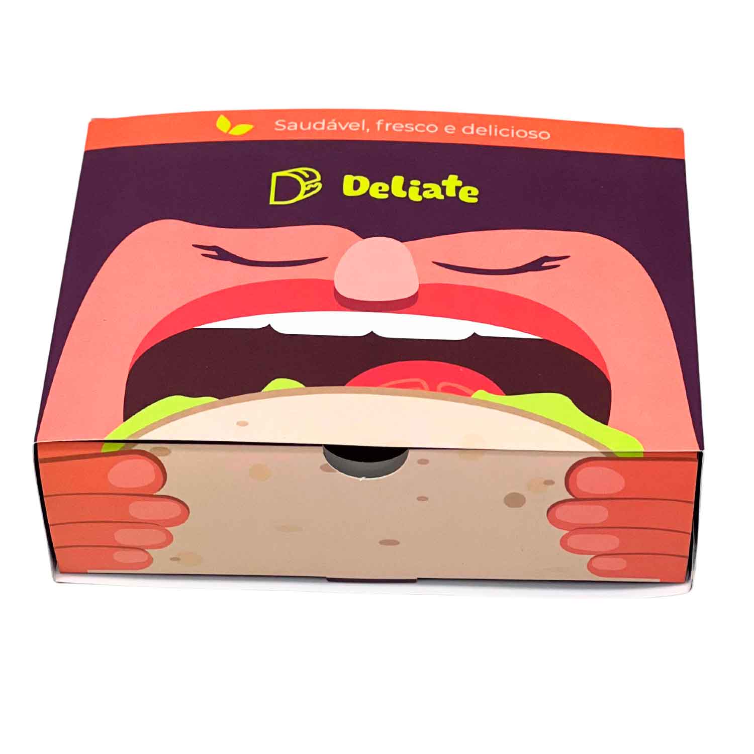 Embalagem Para Refrigeração de Lanche Natural (15,5 x 11 x 5 cm) Personalizada