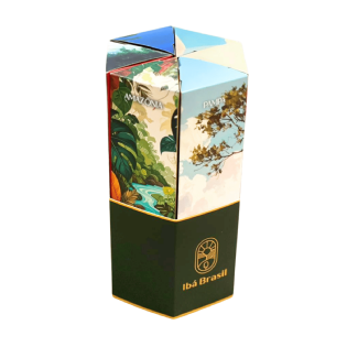 Kit de Embalagens para Compotas com Cinta Hexagonal (11,8 x 10,4 x 21 cm) Personalizado