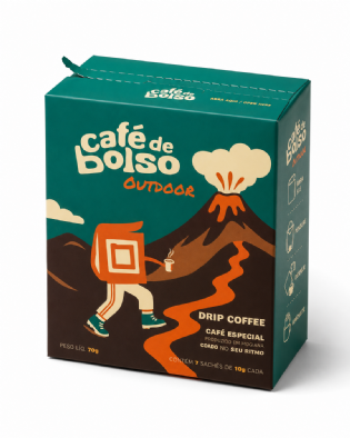 Embalagem para Drip Coffee (11 x 6,5 x 13 cm) Personalizada