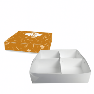 Embalagem para Marmita Executiva Premium (23 x 23 x 5 cm) Personalizada