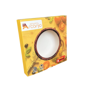 Embalagem para Pizza Refrigerada (17 x 2,5 x 17 cm) Personalizada
