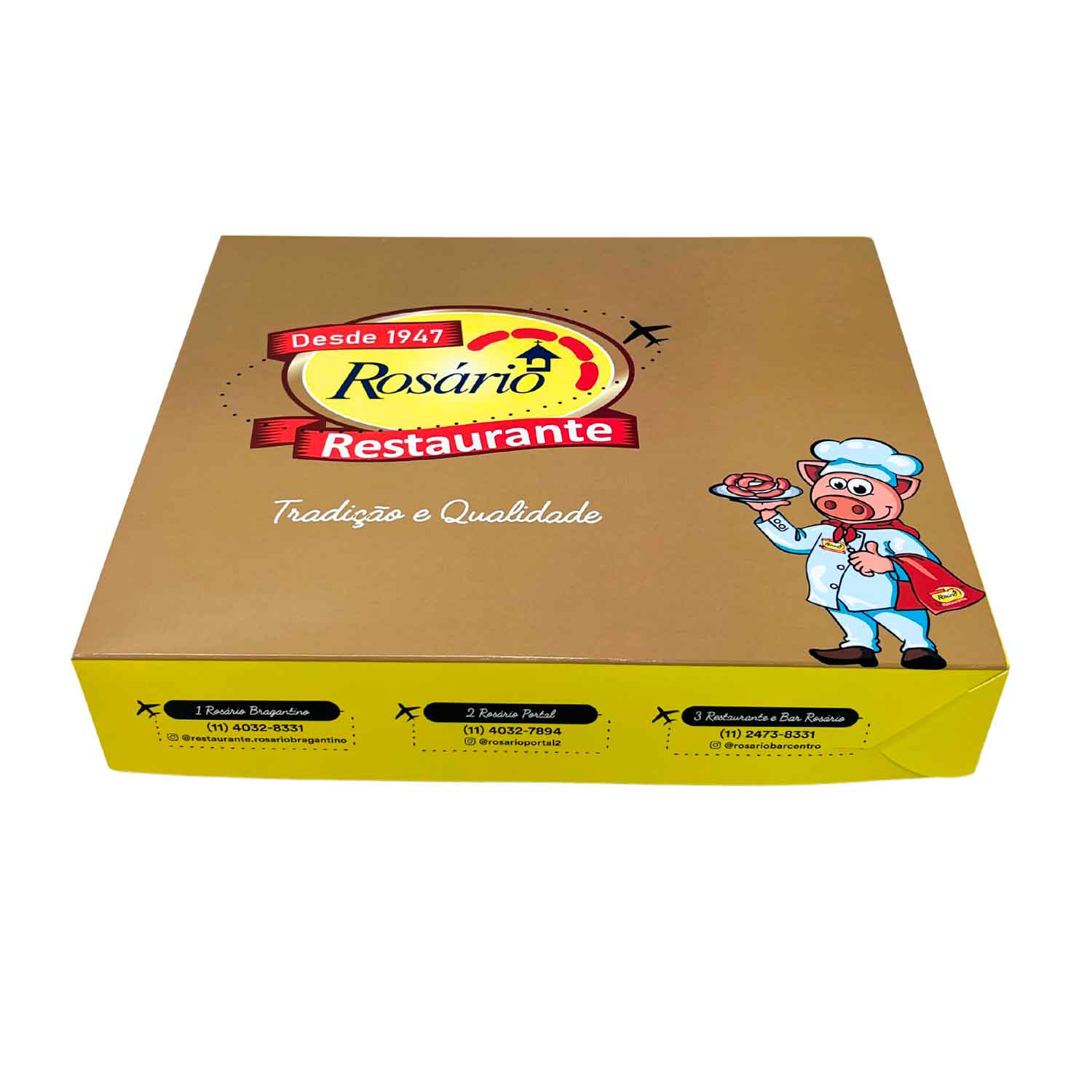 Embalagem para Marmita Executiva GG (26 x 23 x 5 cm) Personalizada