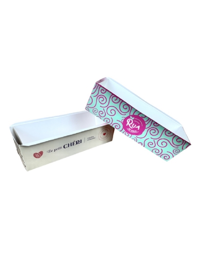 Forma Forneável Bolo Inglês Caseirinho 390g c/ Tampa (18,5 x 6,6 x 6,5 cm) Personalizada